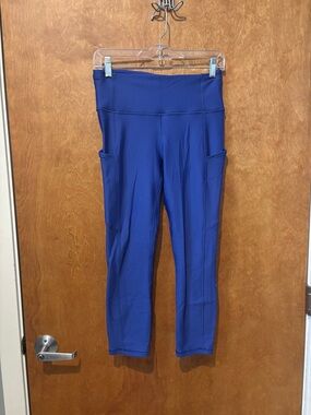 Lululemon Women's High-Waist Pocket Performance Leggings - Blue Fleece Lined